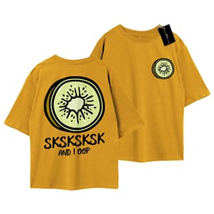 Kiwi SKSKSK – Oversized Mustard Yellow Fruit Tee